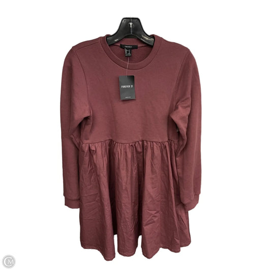 Dress Casual Midi By Forever 21 In Mauve, Size: S
