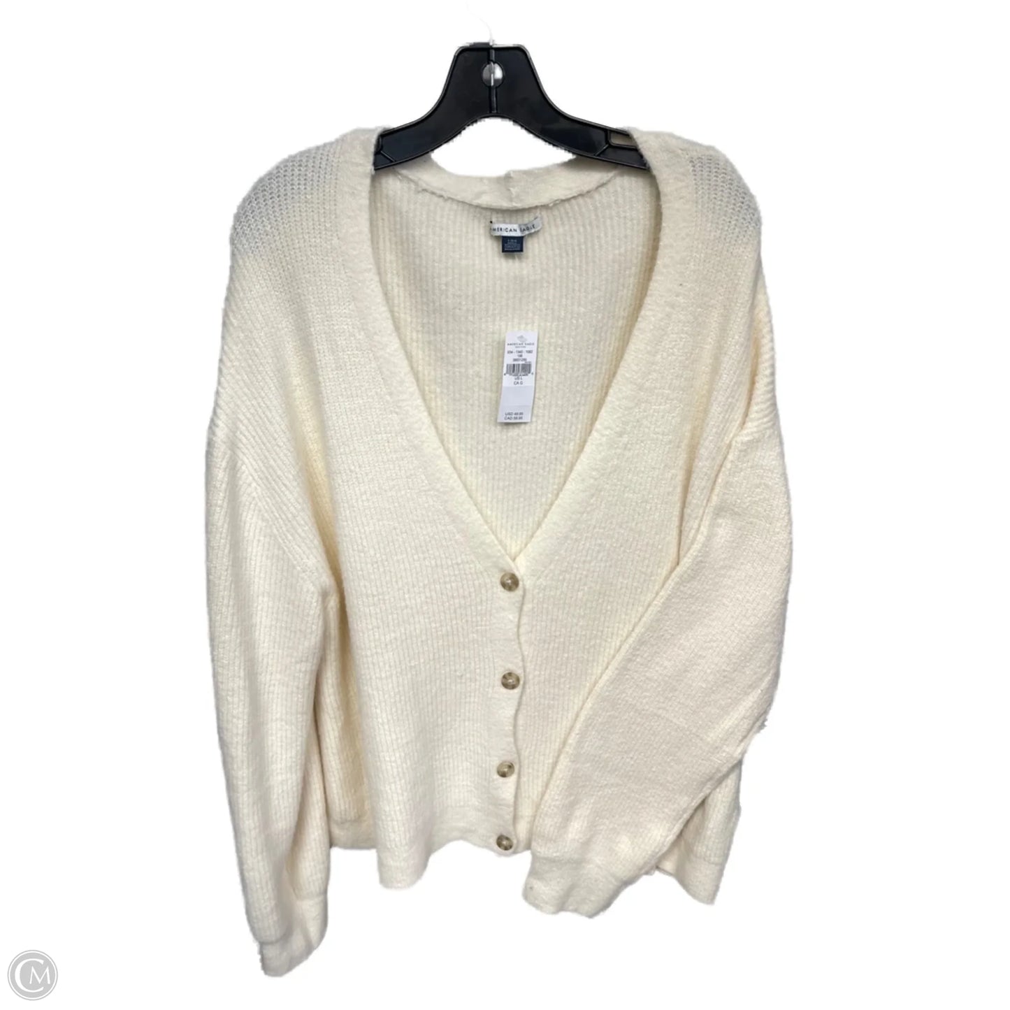 Cardigan By American Eagle In Cream, Size: L