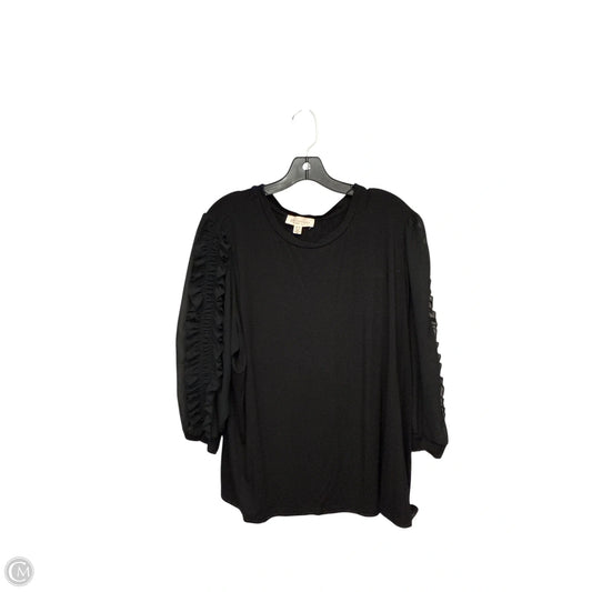 Top Long Sleeve By Philosophy In Black, Size: 2x