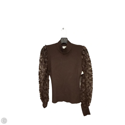 Top Long Sleeve By Cato In Brown, Size: L