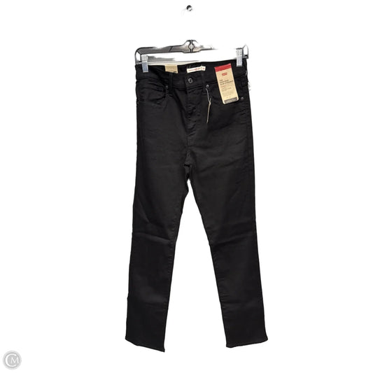 Jeans Straight By Levis In Black Denim, Size: 30