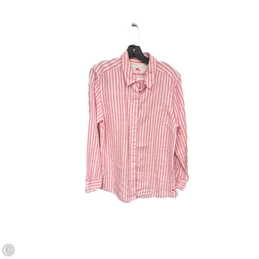 Top Long Sleeve By Tommy Bahama In Striped Pattern, Size: L