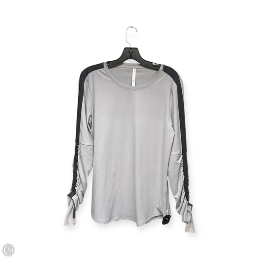 Athletic Top Long Sleeve Crewneck By Fabletics In Grey, Size: L