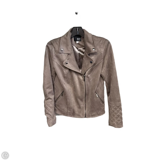 Jacket Moto By Kut In Grey, Size: S