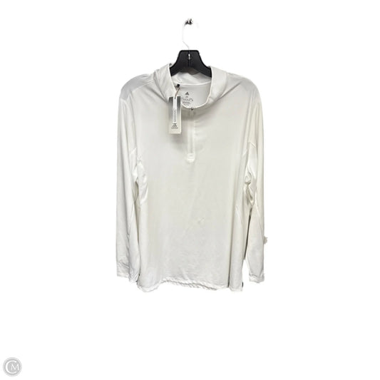 Athletic Jacket By Adidas In White, Size: 2x