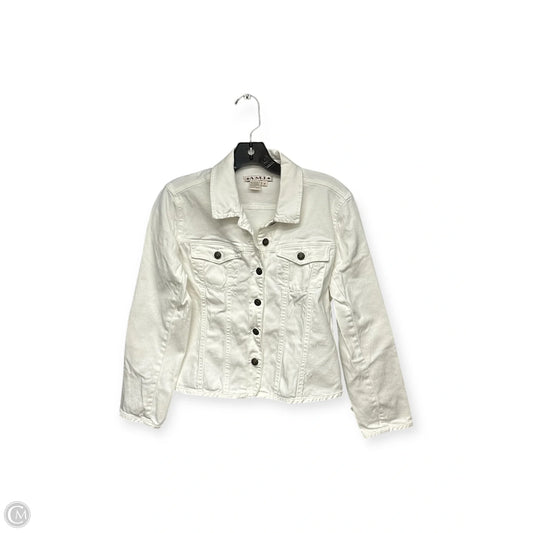 Jacket Denim By Ami In White Denim, Size: S