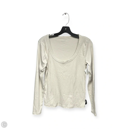 Top Long Sleeve Basic By Old Navy In Beige, Size: L