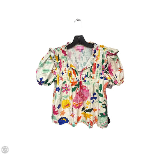 Top Short Sleeve By Cmc In Multi-colored, Size: M