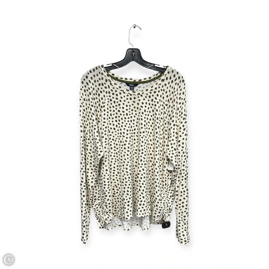 Top Long Sleeve By Hatley In Polkadot Pattern, Size: Xl