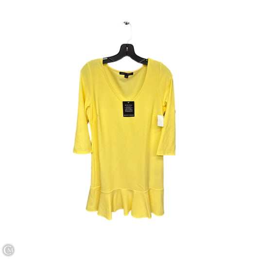 Dress Casual Midi By Boston Proper In Yellow, Size: M