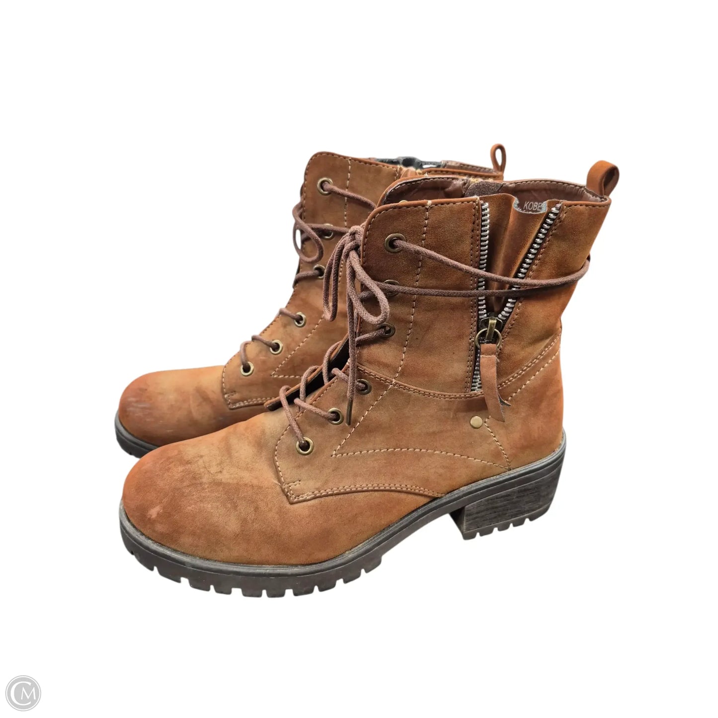 Boots Combat By Clothes Mentor In Brown, Size: 9