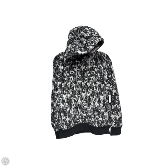 Athletic Sweatshirt Hoodie By Athleta In Black & Grey, Size: L