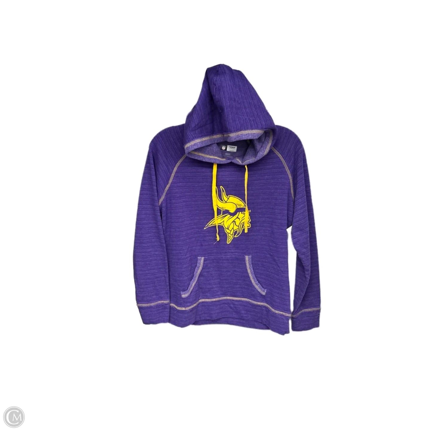 Athletic Sweatshirt Hoodie By Nfl In Purple & Yellow, Size: M