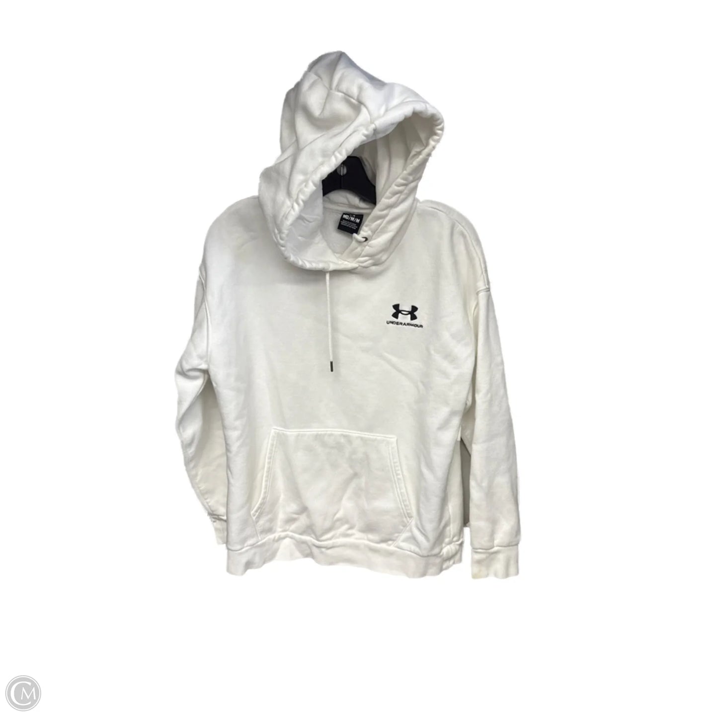 Athletic Sweatshirt Hoodie By Under Armour In White, Size: M