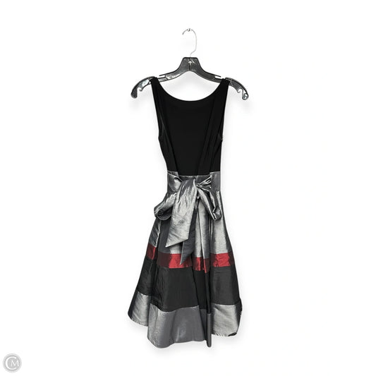 Dress Party Midi By Sl Fashions In Black & Grey, Size: 6