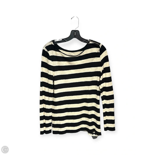 Top Long Sleeve By Loft In Striped Pattern, Size: L