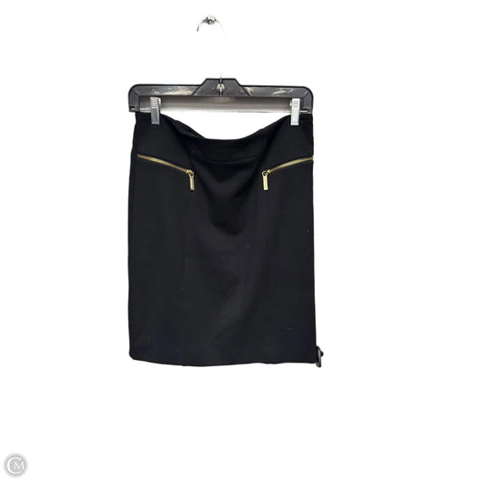 Skirt Midi By Michael By Michael Kors In Black & Gold, Size: 8