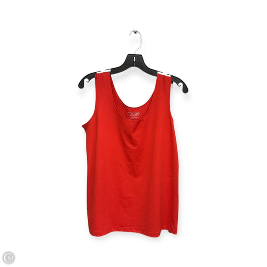 Top Sleeveless Basic By Chicos In Red, Size: L