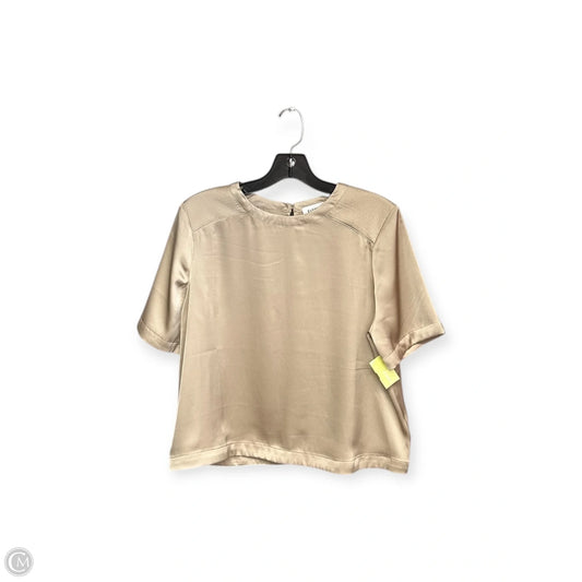 Top Short Sleeve By Evereve In Tan, Size: M