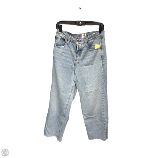 Jeans Straight By Frame In Blue Denim, Size: 6