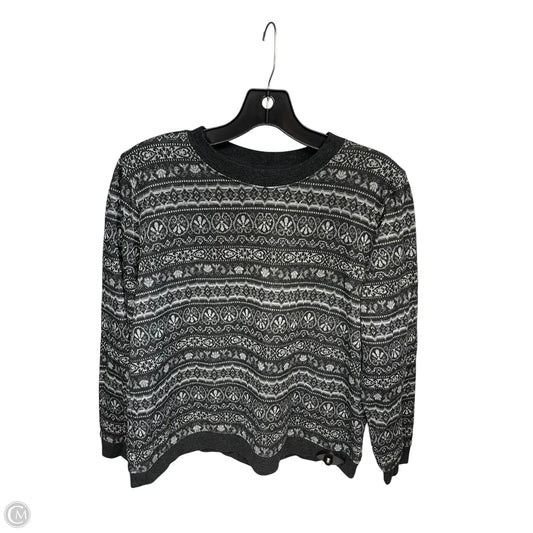 Sweater By Cathy Daniels In Black & Grey, Size: M