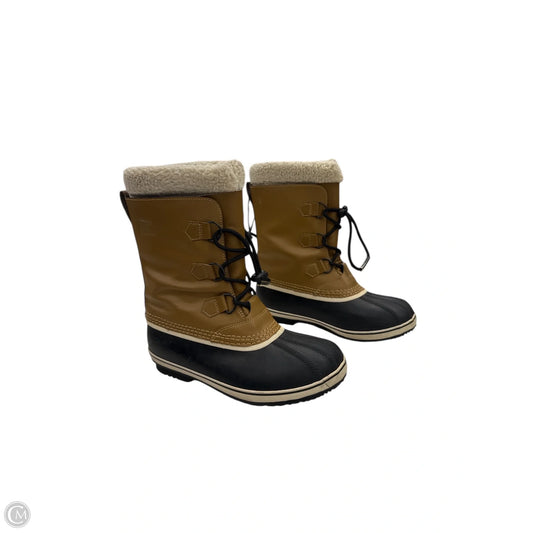Boots Snow By Sorel In Black & Brown, Size: 7
