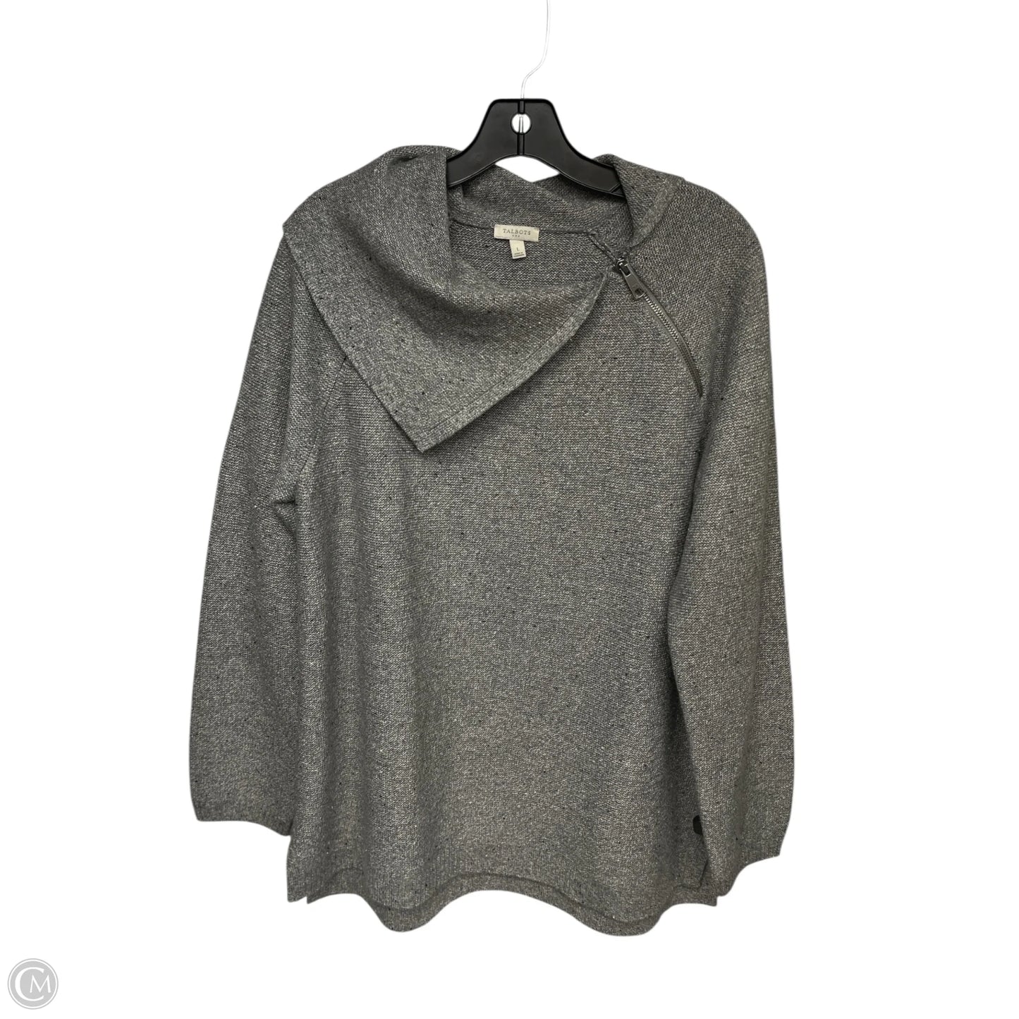 Sweater By Talbots In Grey, Size: L