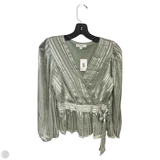 Top Long Sleeve By Mine In Green, Size: M