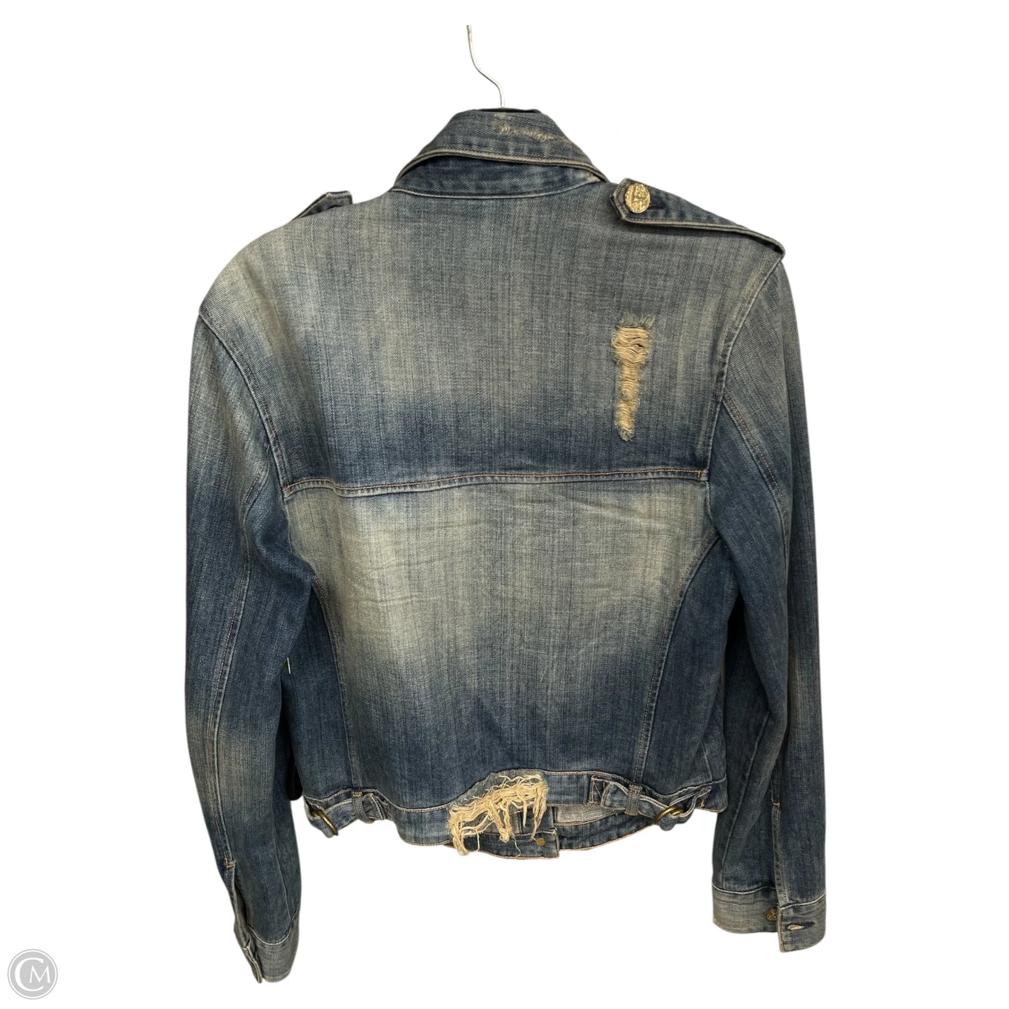 Jacket Denim By Clothes Mentor In Blue Denim, Size: M
