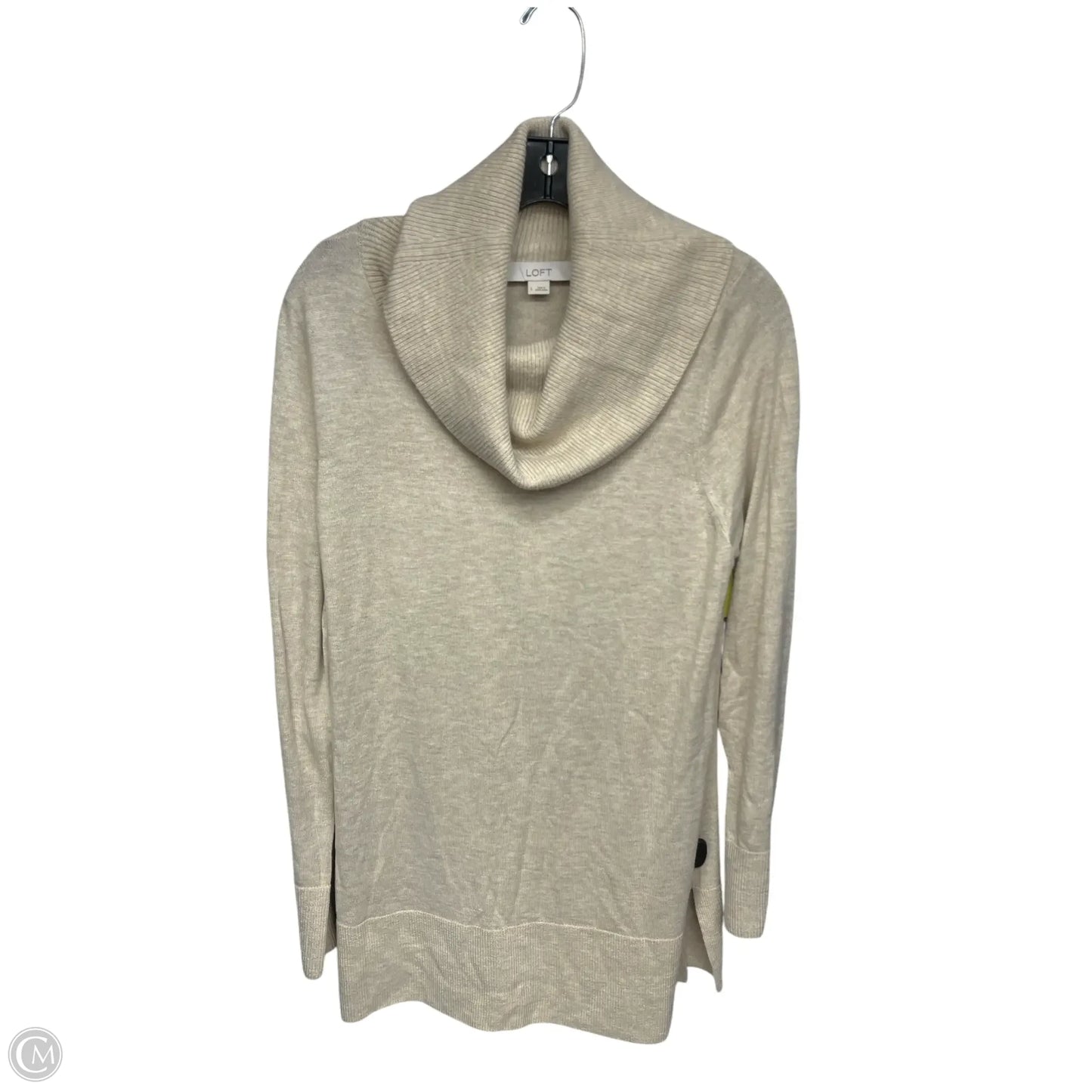Tunic Long Sleeve By Loft In Tan, Size: L