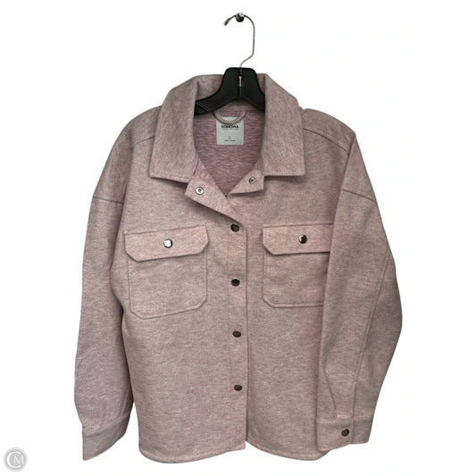 Jacket Shirt By Sonoma In Pink, Size: L