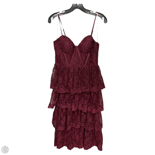 Dress Party Long By Lulus In Maroon, Size: L