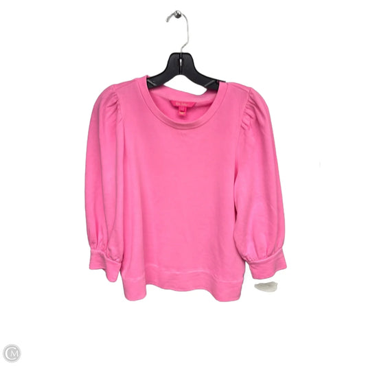Top 3/4 Sleeve Designer By Lilly Pulitzer In Pink, Size: S