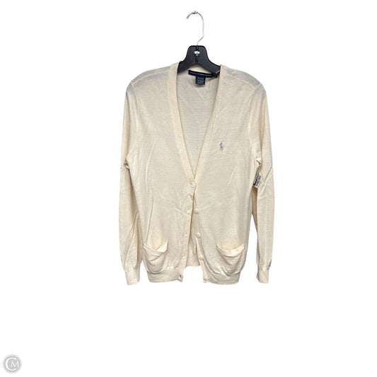Sweater Cardigan By Ralph Lauren In Cream, Size: L