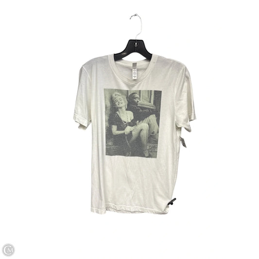 Top Short Sleeve Basic By Canvas In Cream & Green, Size: M