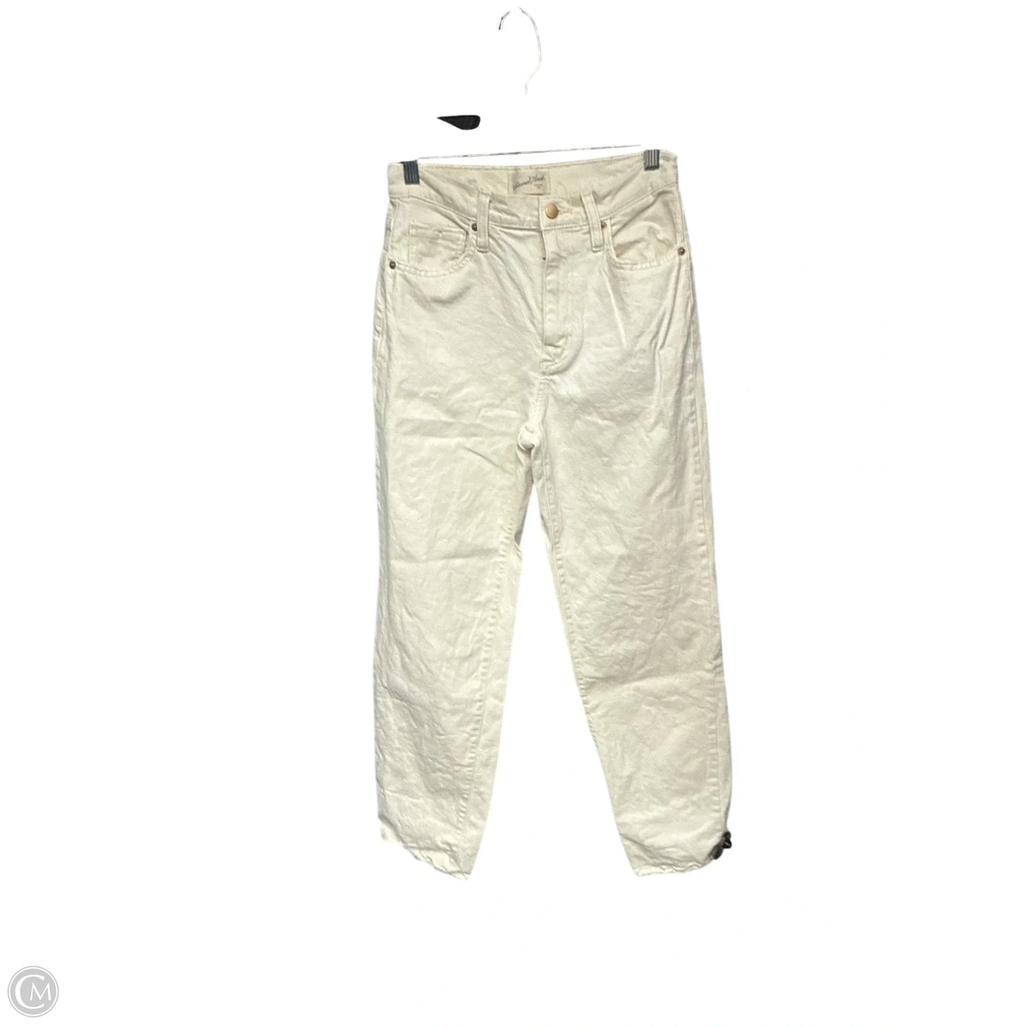 Jeans Straight By Universal Thread In Cream Denim, Size: 6