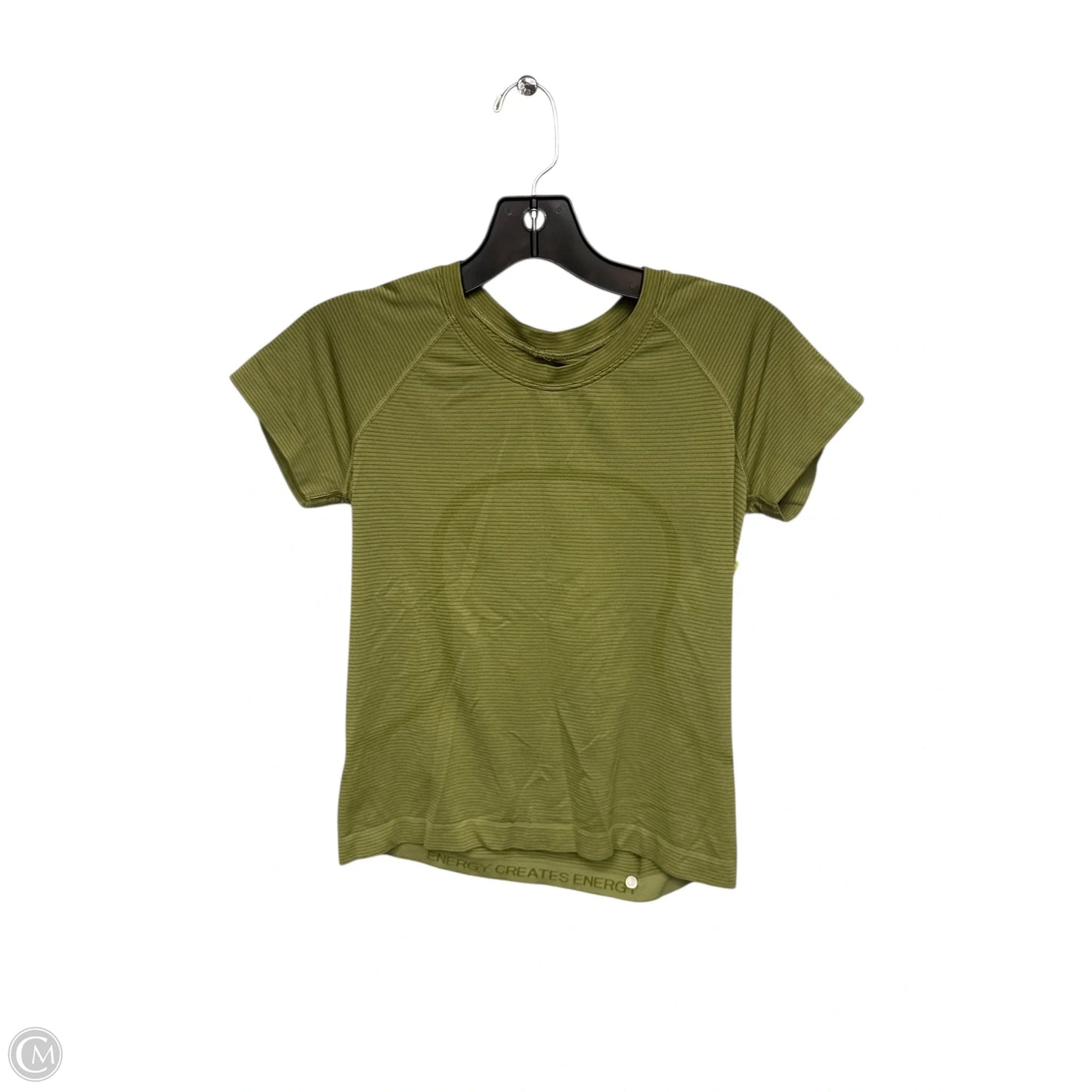 Athletic Top Short Sleeve By Lululemon In Green, Size: 6