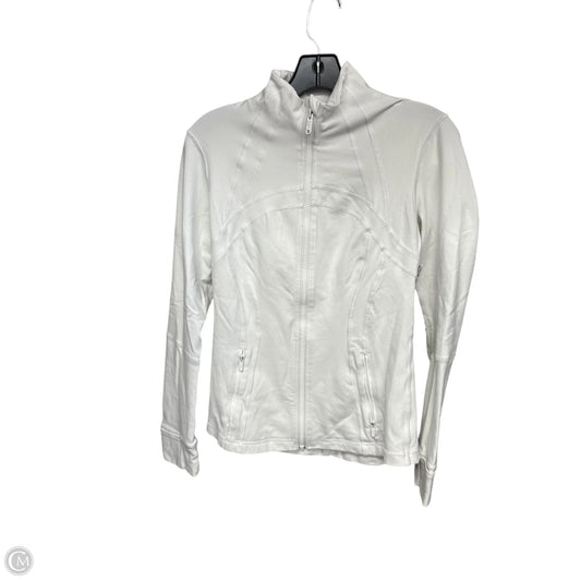 Athletic Jacket By Lululemon In White, Size: 8