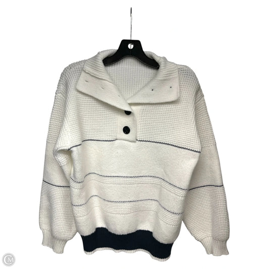 Sweater By Clothes Mentor In Blue & White, Size: M