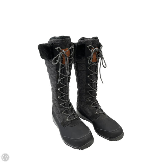 Boots Knee Flats By Clothes Mentor In Black & Grey, Size: 9
