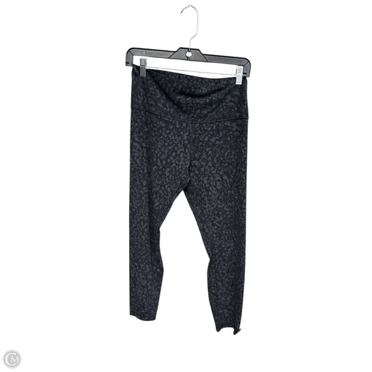 Athletic Leggings By Lululemon In Black & Grey, Size: 10