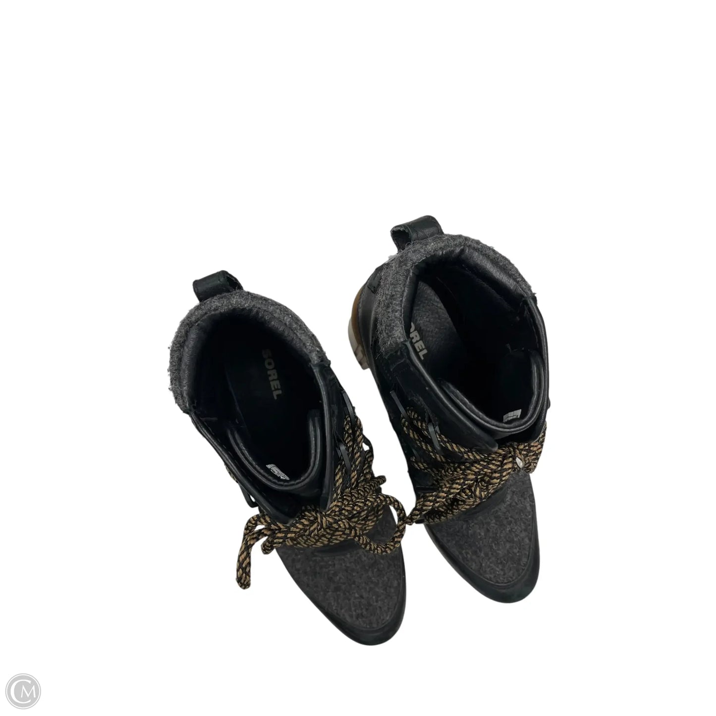 Boots Ankle Heels By Sorel In Black & Grey, Size: 8