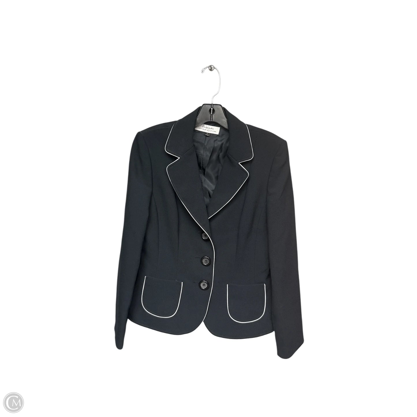 Blazer By Tahari In Black & White, Size: 8