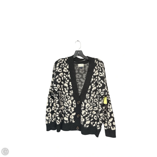 Sweater Cardigan By Universal Thread In Animal Print, Size: M