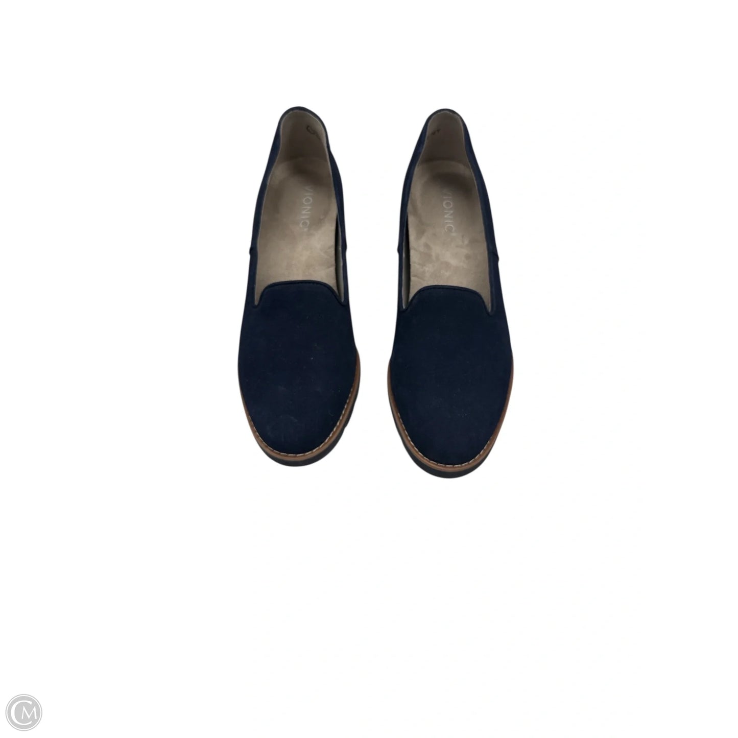 Shoes Heels Wedge By Vionic In Navy, Size: 8.5