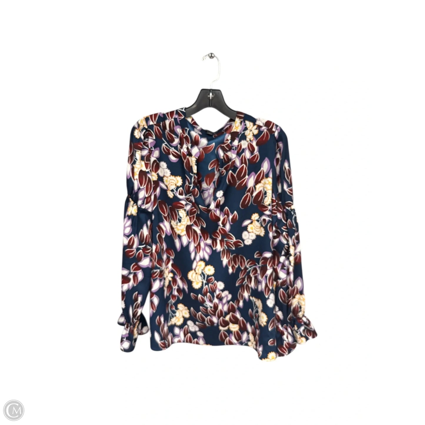 Tunic Long Sleeve By Ann Taylor In Multi-colored, Size: L