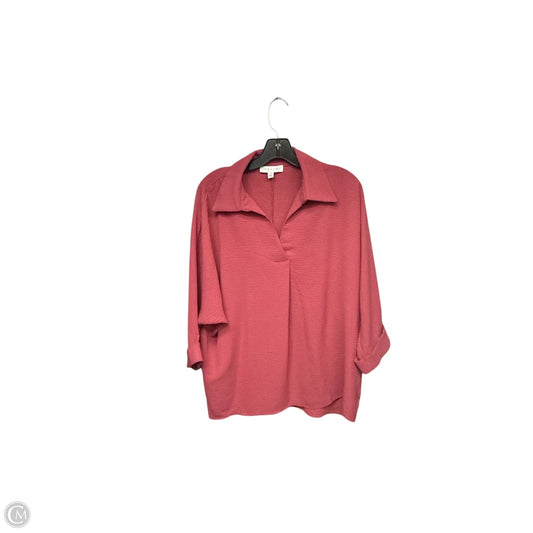 Top 3/4 Sleeve By She + Sky In Mauve, Size: M