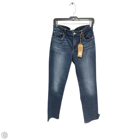 Jeans Straight By Lucky Brand In Blue Denim, Size: 10