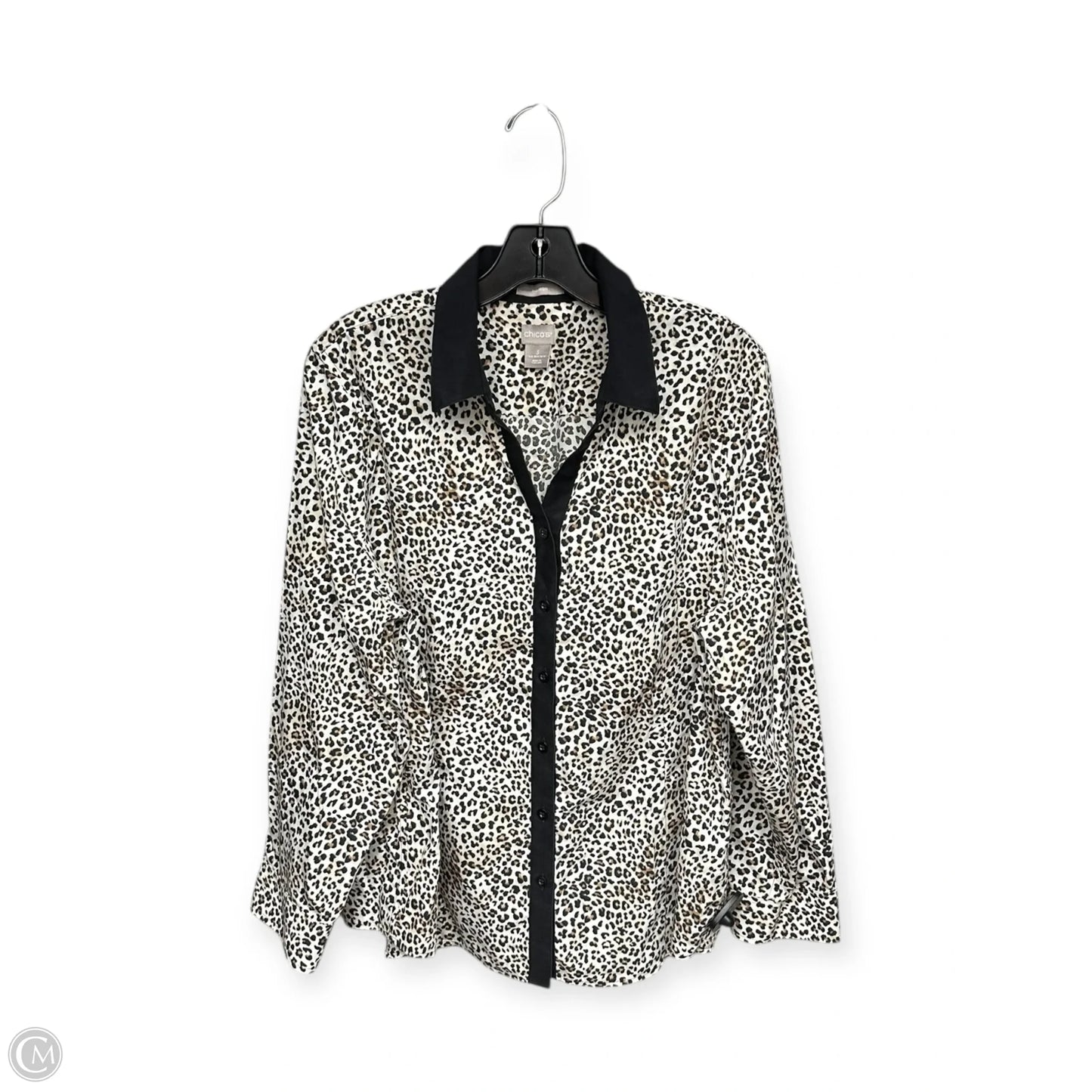 Top Long Sleeve By Chicos In Animal Print, Size: Xl