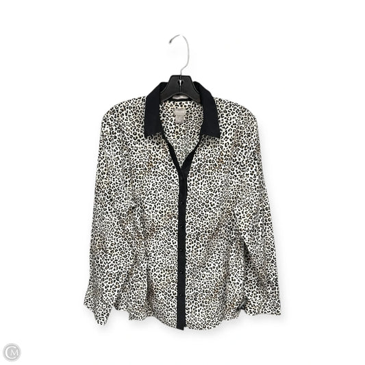 Top Long Sleeve By Chicos In Animal Print, Size: Xl